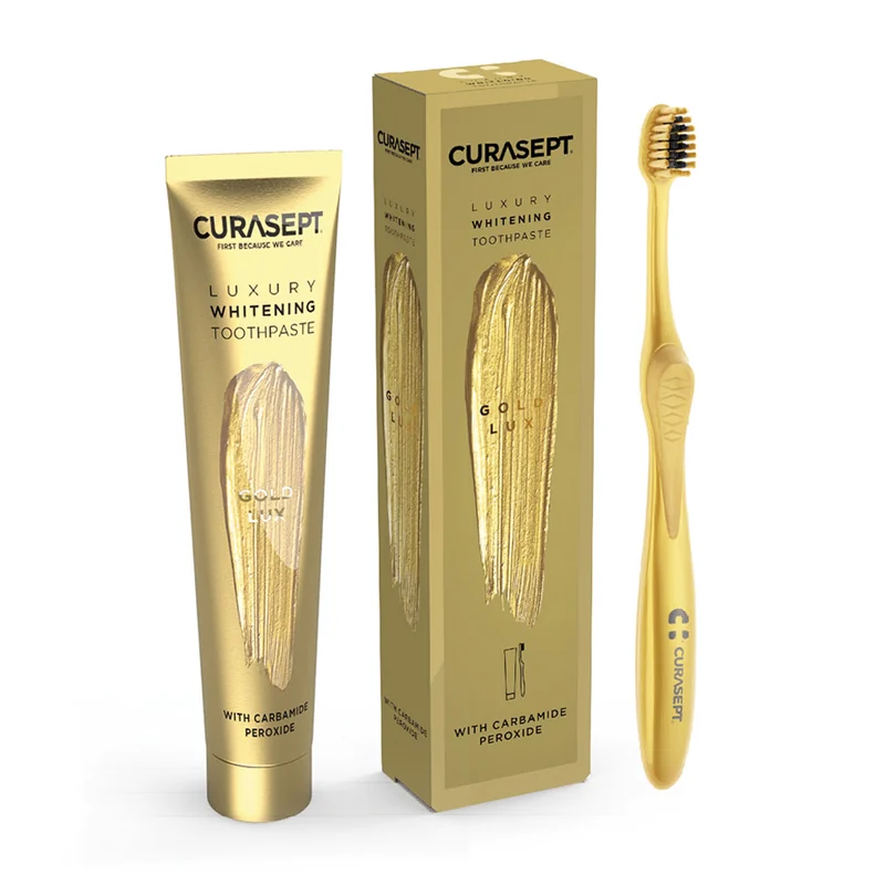 Curasept Gold Lux — набір для догляду за білизною зубів